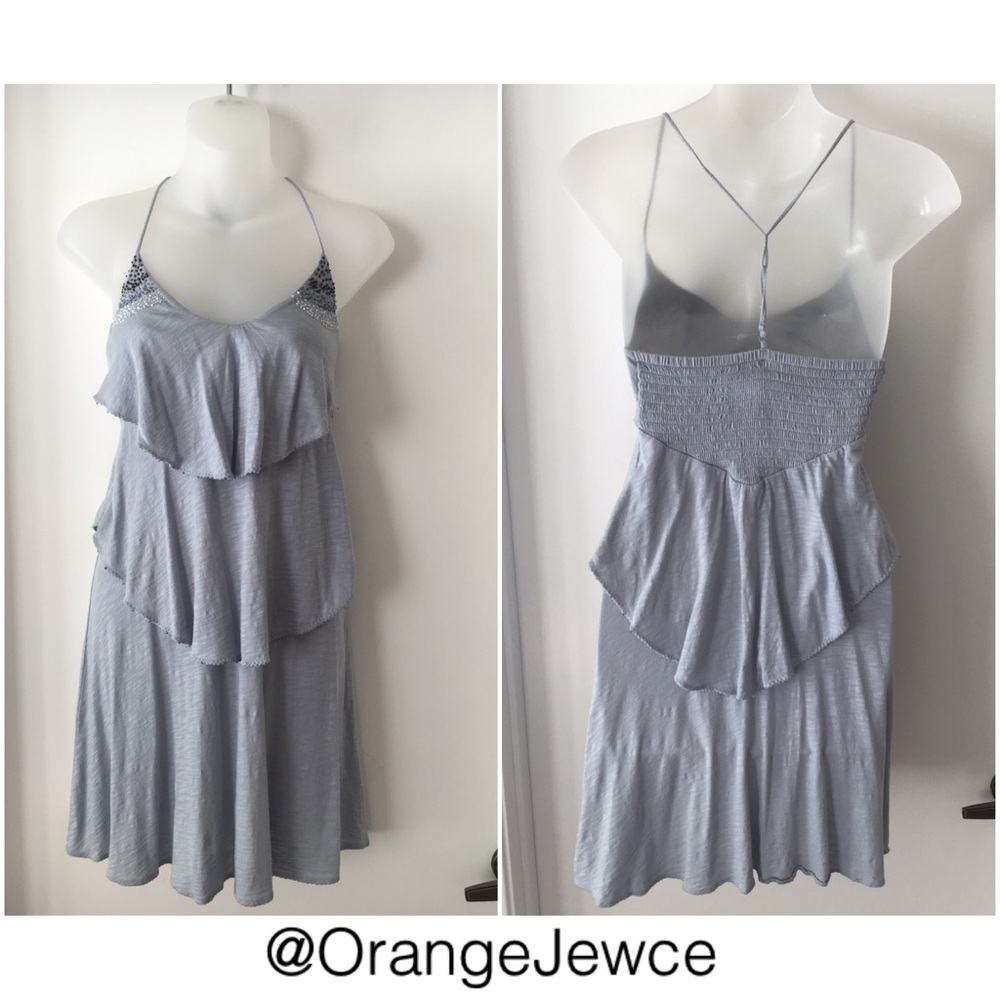 American Eagle Outfitters Blue Tiered Dress